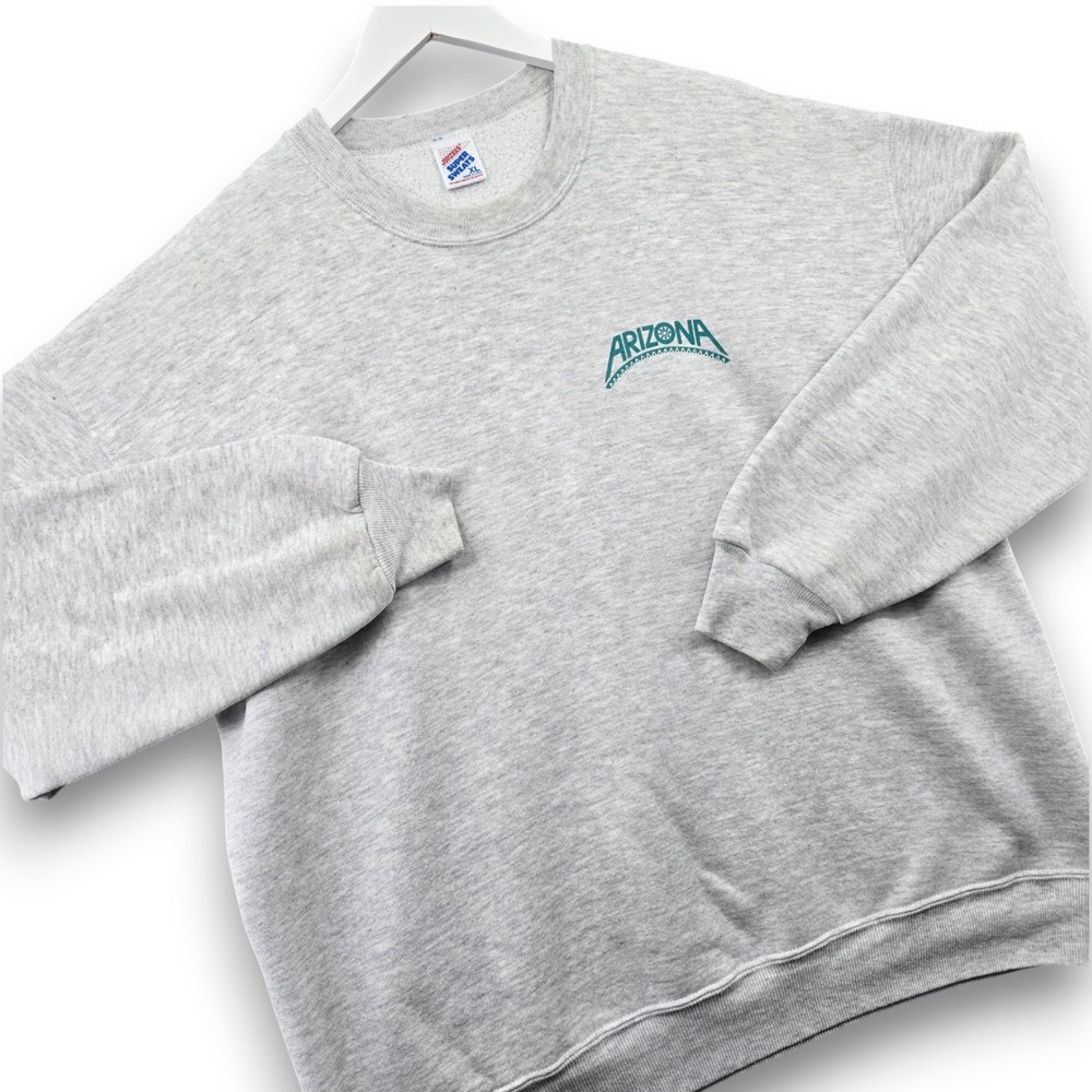 Jerzees Super Sweats Arizona Sweatshirt Mens XL Gray Vintage USA Pullover